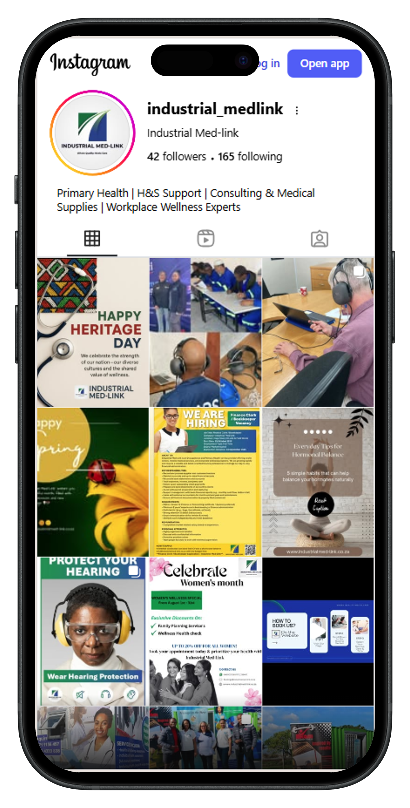 Mobile phone displaying Pest Patrol Instagram